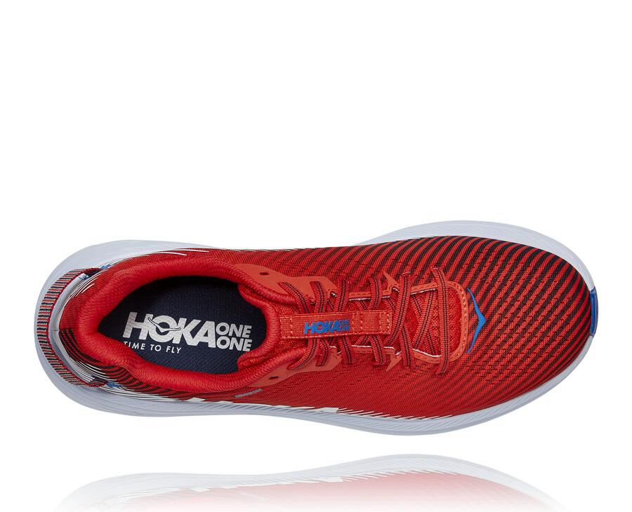 Hoka One One Running Shoes Mens Red/White - Rincon 2 - 01672ZDSN